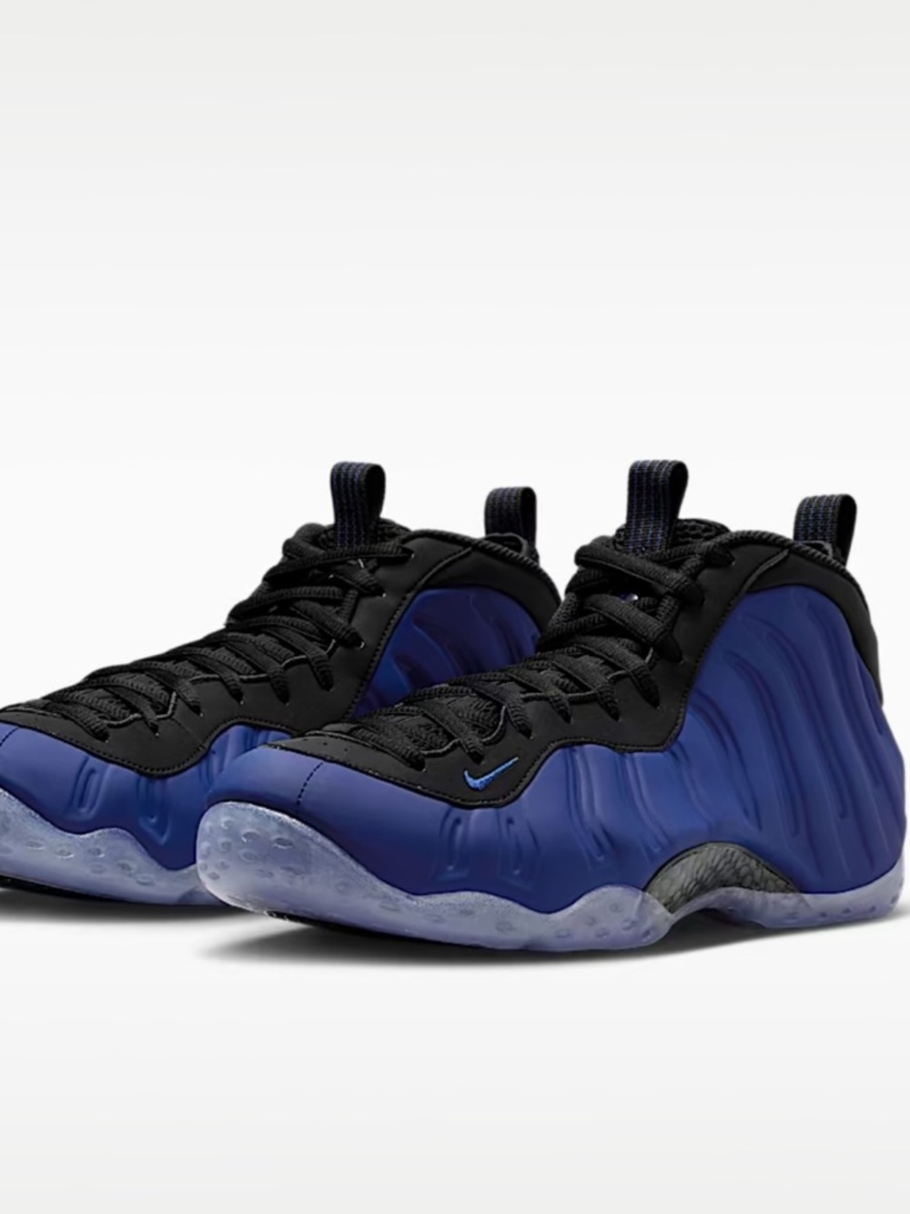Nike Men’s Foamposite Sneakers in Deep Blue and Black
